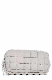 Quilted Nylon Cosmetic Pouch