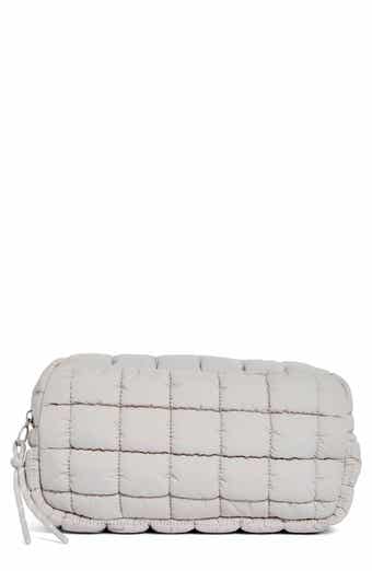 Quilted Nylon Cosmetic Pouch