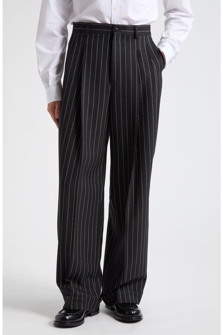 Wide Leg Wool Trousers, Main, color, RIGATO