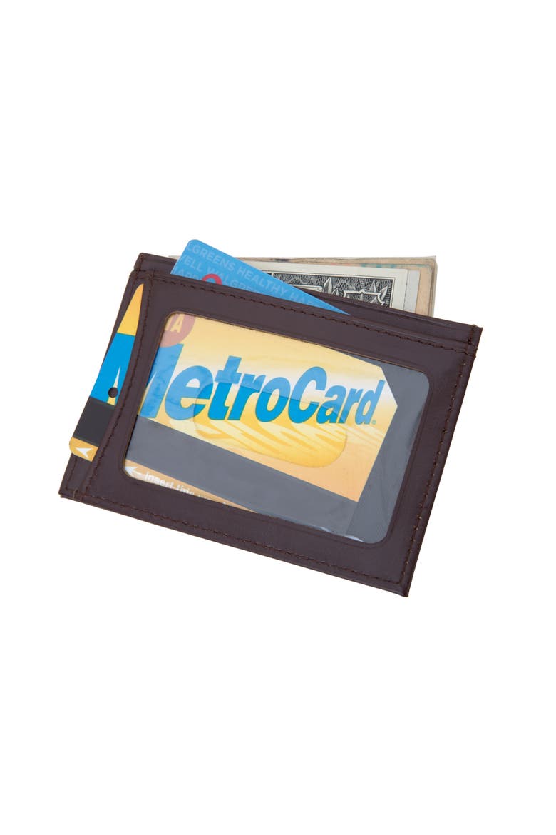 Clark Leather Card Case, Alternate, color, Dark Brown