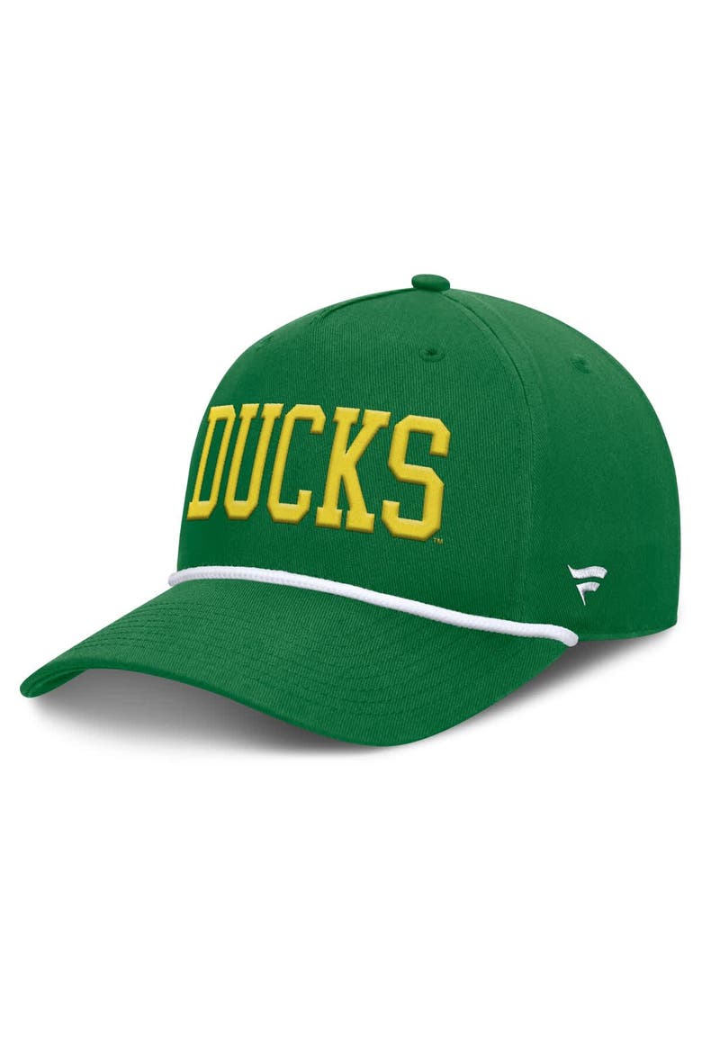 Men's Fanatics Green Oregon Ducks Foul Ball Rope Adjustable Hat, Main, color, Green