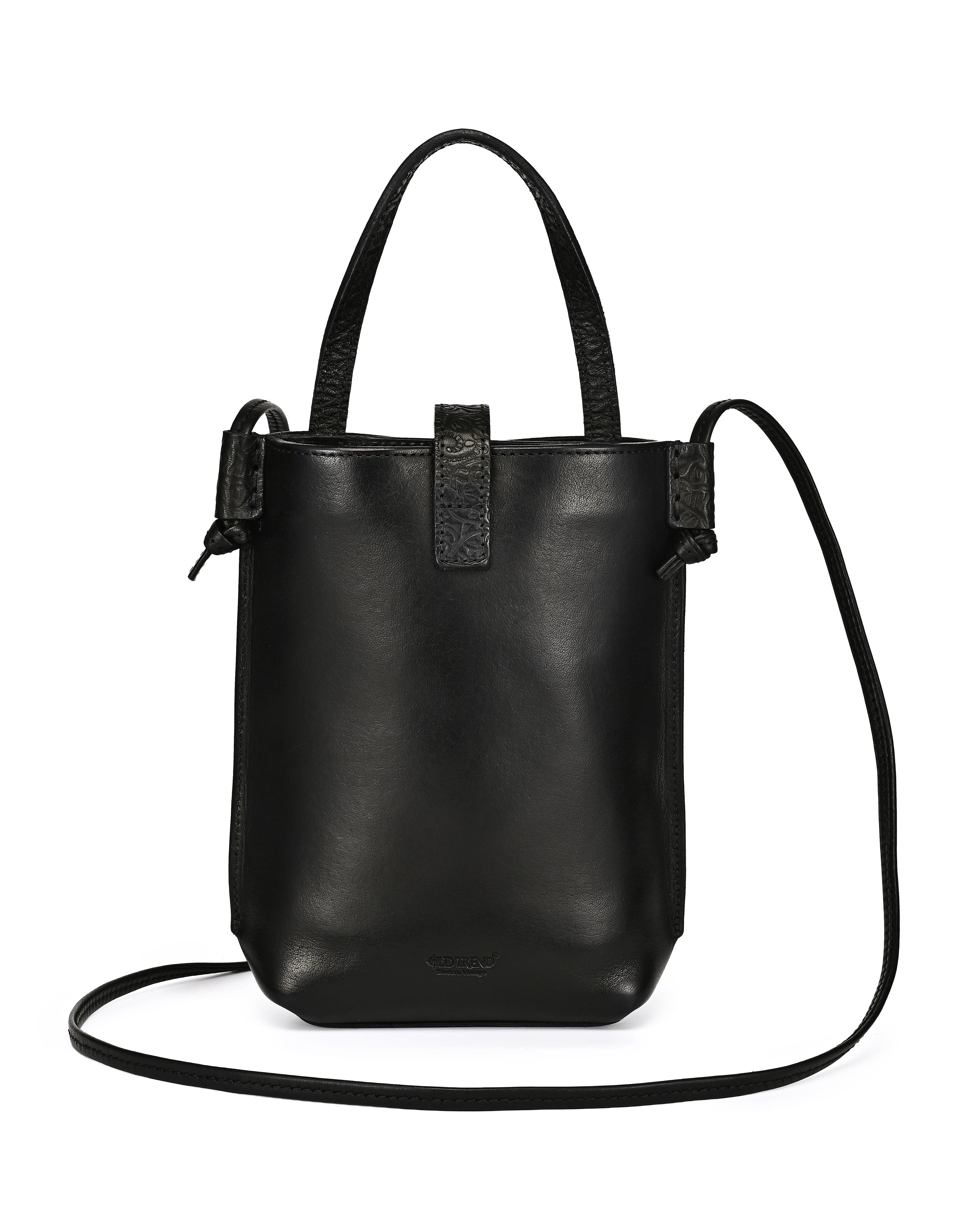 OLD TREND Wishbone Genuine Leather Structured Convertible Crossbody, Alternate, color, Black