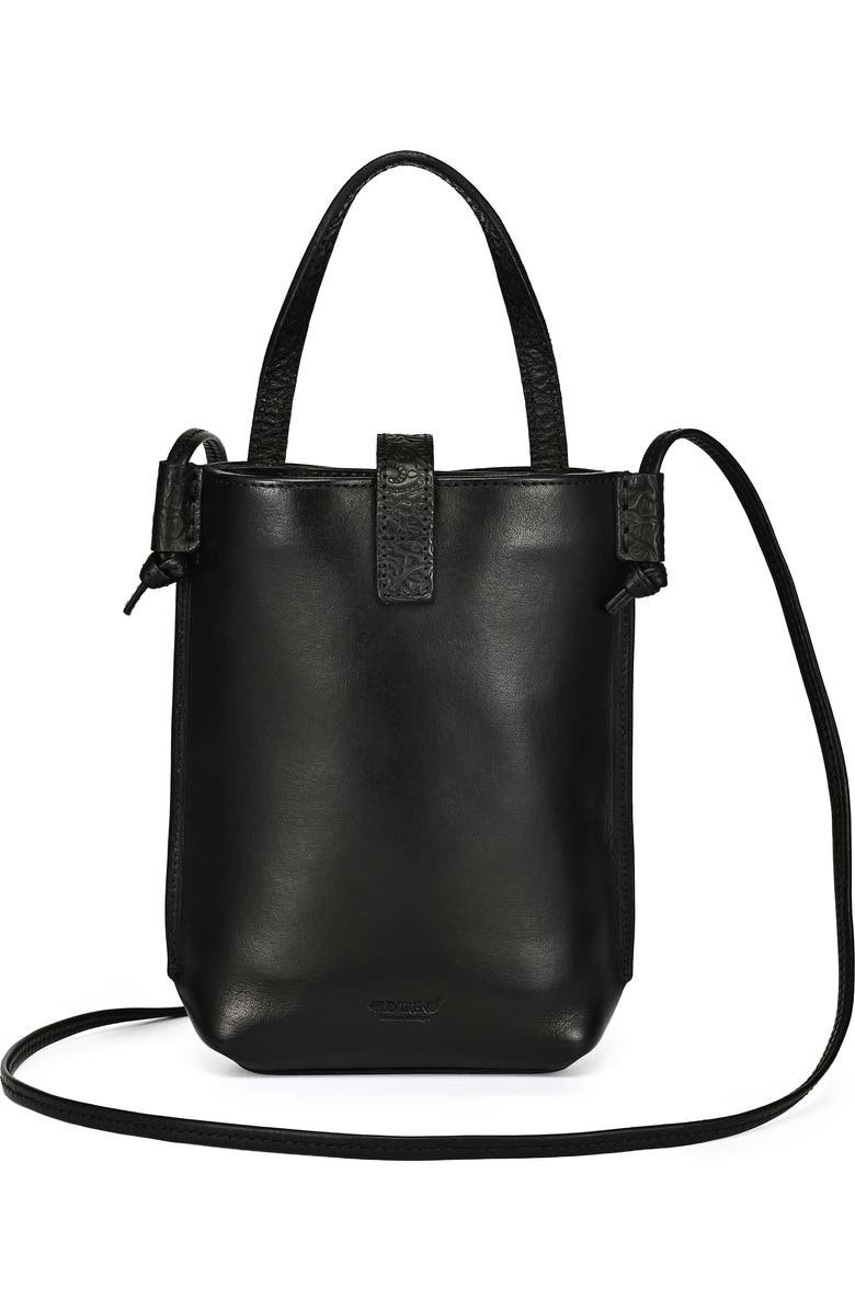 OLD TREND Wishbone Genuine Leather Structured Convertible Crossbody, Alternate, color, Black