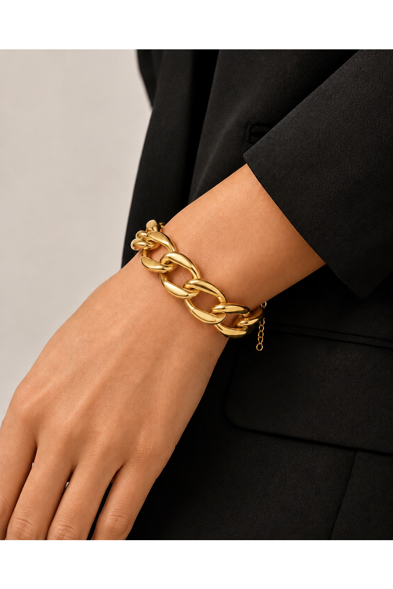 Jenni Link Bracelet, Alternate, color, Gold