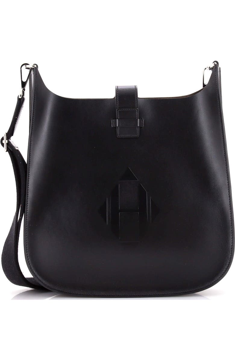 Pre-Owned Hermes Evelyne Sellier Bag Vache Hunter 29, Main, color, Noir