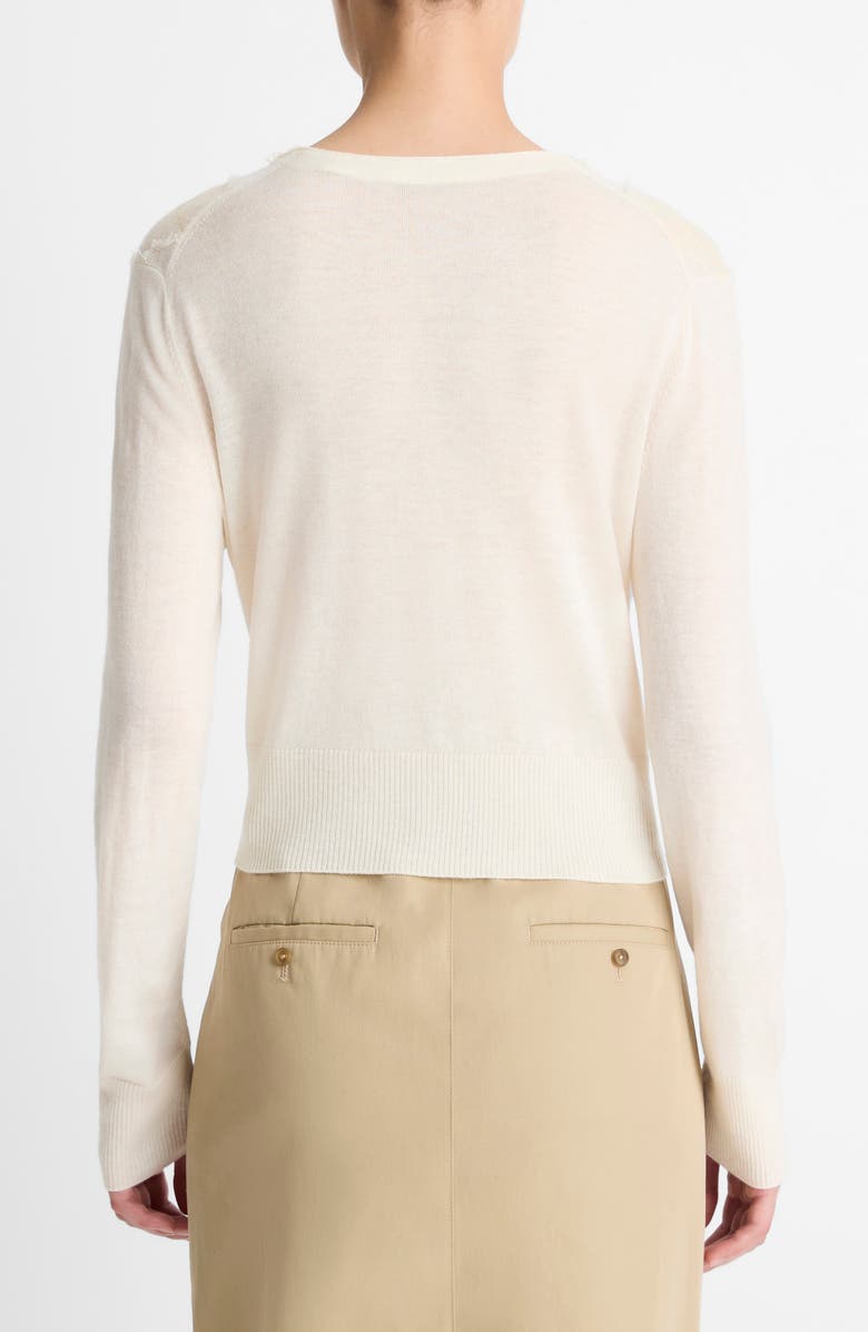 Vince Hand Cut Argyle Cardigan, Alternate, color, Crema/Palazzo/Butter