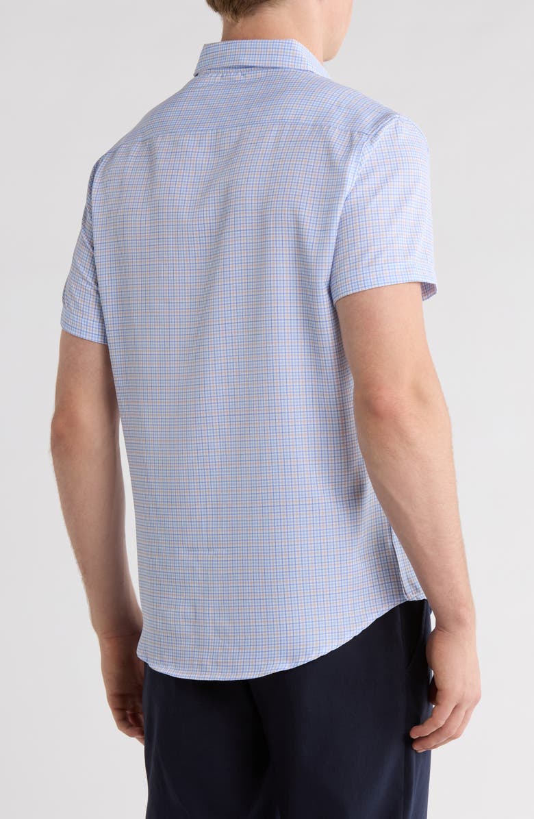 DENIM AND FLOWER Short Sleeve Button-Up Shirt, Alternate, color, Light Blue