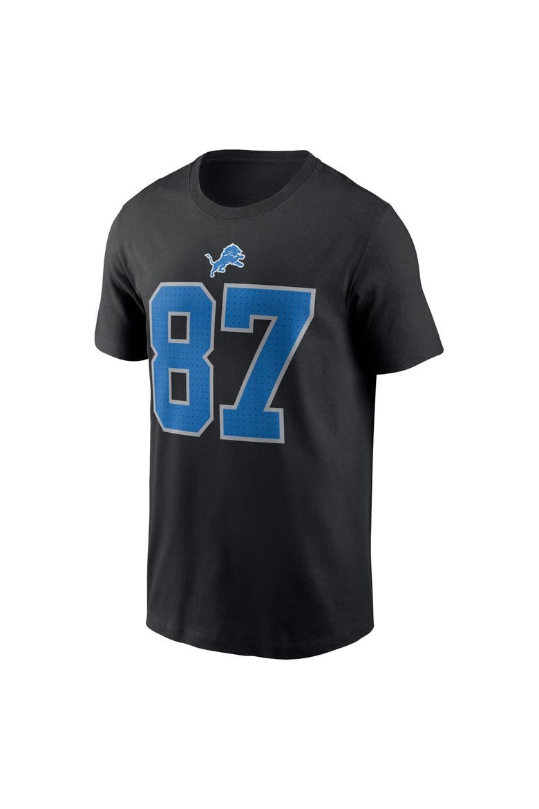 Men's Nike Sam LaPorta Black Detroit Lions Name & Number T-Shirt, Alternate, color, Black