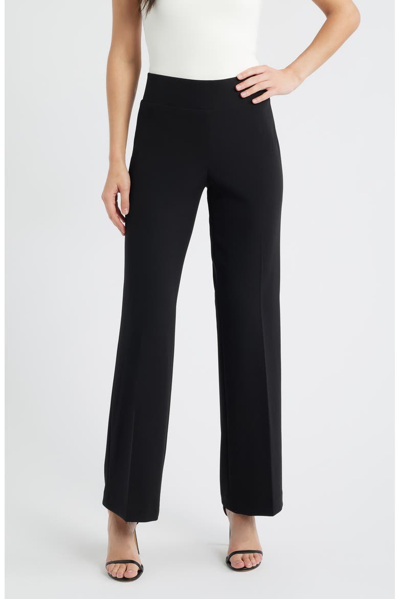 High Waist Pull On Wide Leg Pants, Main, color, ANNE BLACK