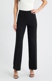 Anne Klein High Waist Pull On Wide Leg Pants