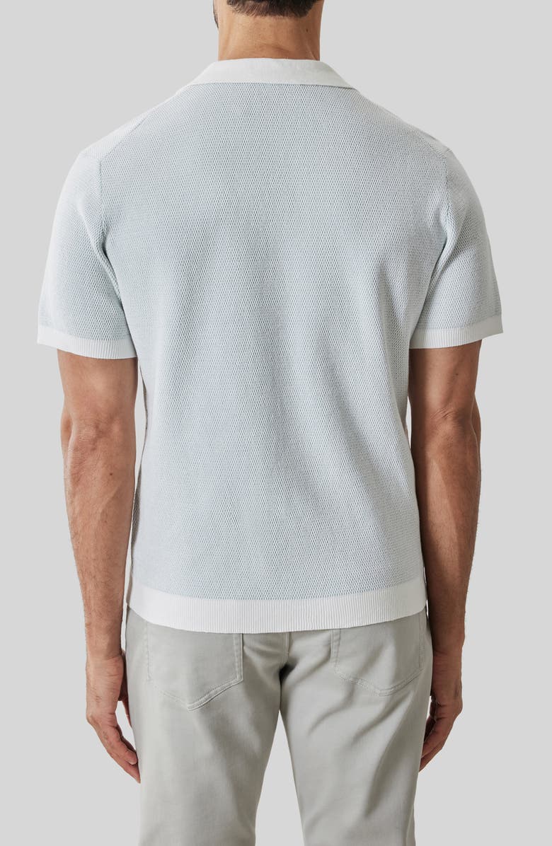 Robert Barakett Ronric Polo Sweater, Alternate, color, Dusty Teal