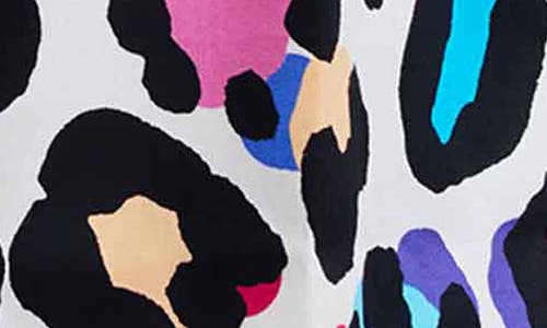 FOXCROFT FOXCROFT CHARLIE COLORFUL LEOPARD PRINT COTTON BUTTON-UP SHIRT