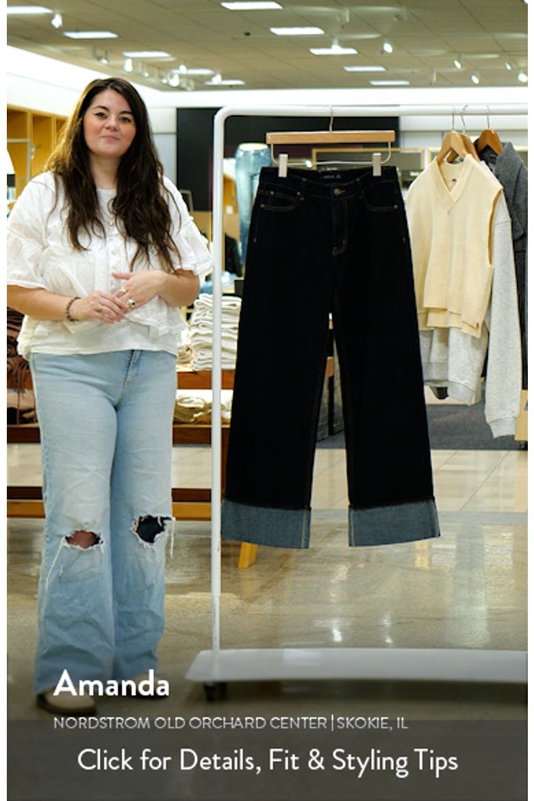 Top Model Cuffed Straight Leg Jeans video