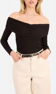 CAMI NYC Julien Off the Shoulder Long Sleeve Bodysuit