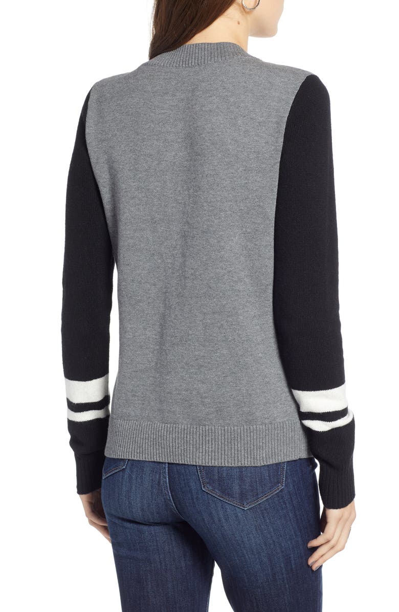 Treasure & Bond Stripe V-Neck Sweater, Alternate, color, 