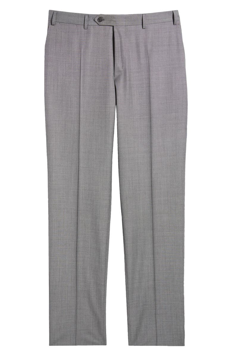 Canali Impeccabile Regular Fit Bird's Eye Super 130s Wool Dress Pants, Alternate, color, Grey