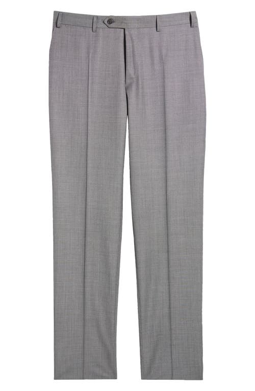 Canali Impeccabile Regular Fit Bird's Eye Super 130s Wool Dress Pants In Grey
