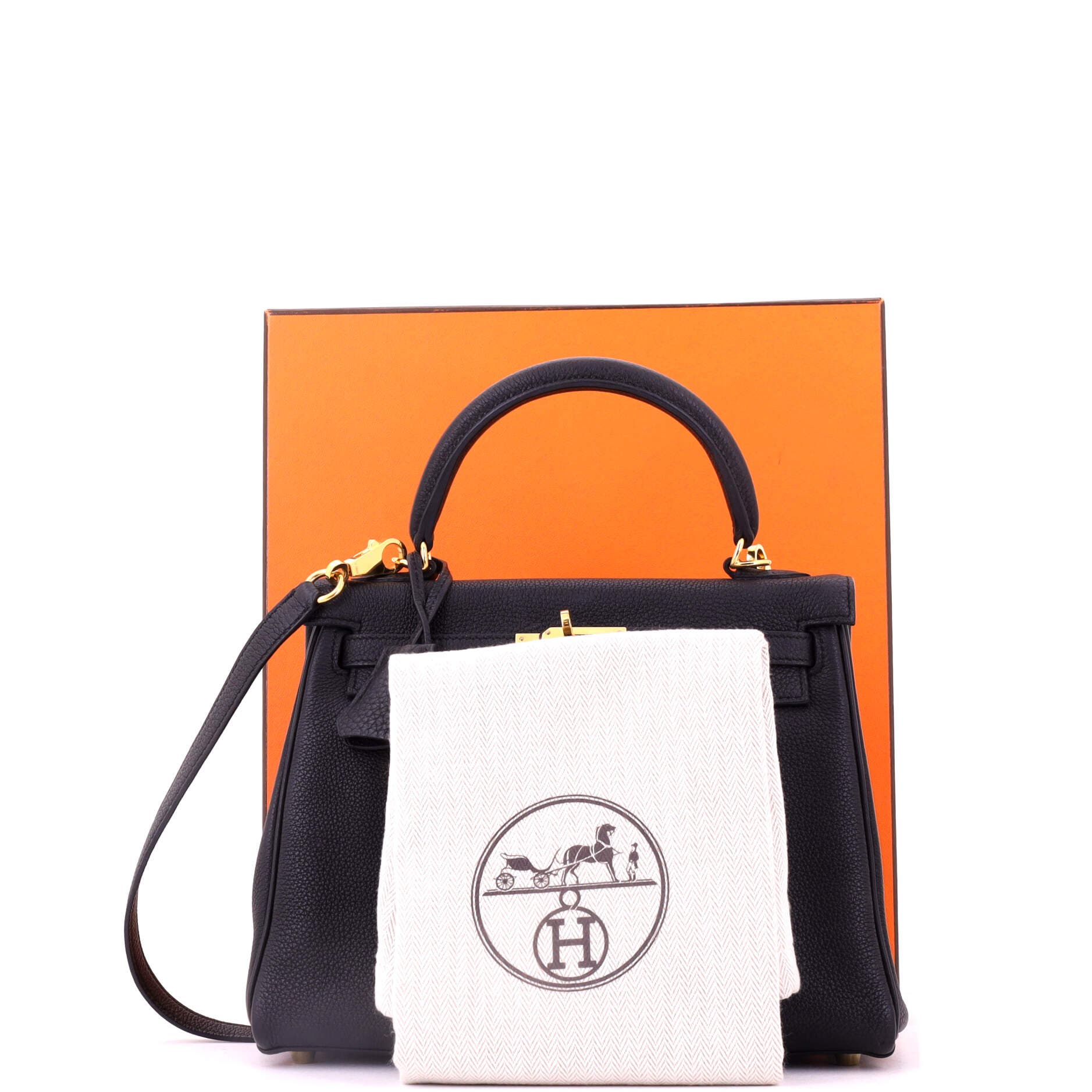 Kelly Handbag Black Togo with Gold Hardware 25, Alternate, color, Black