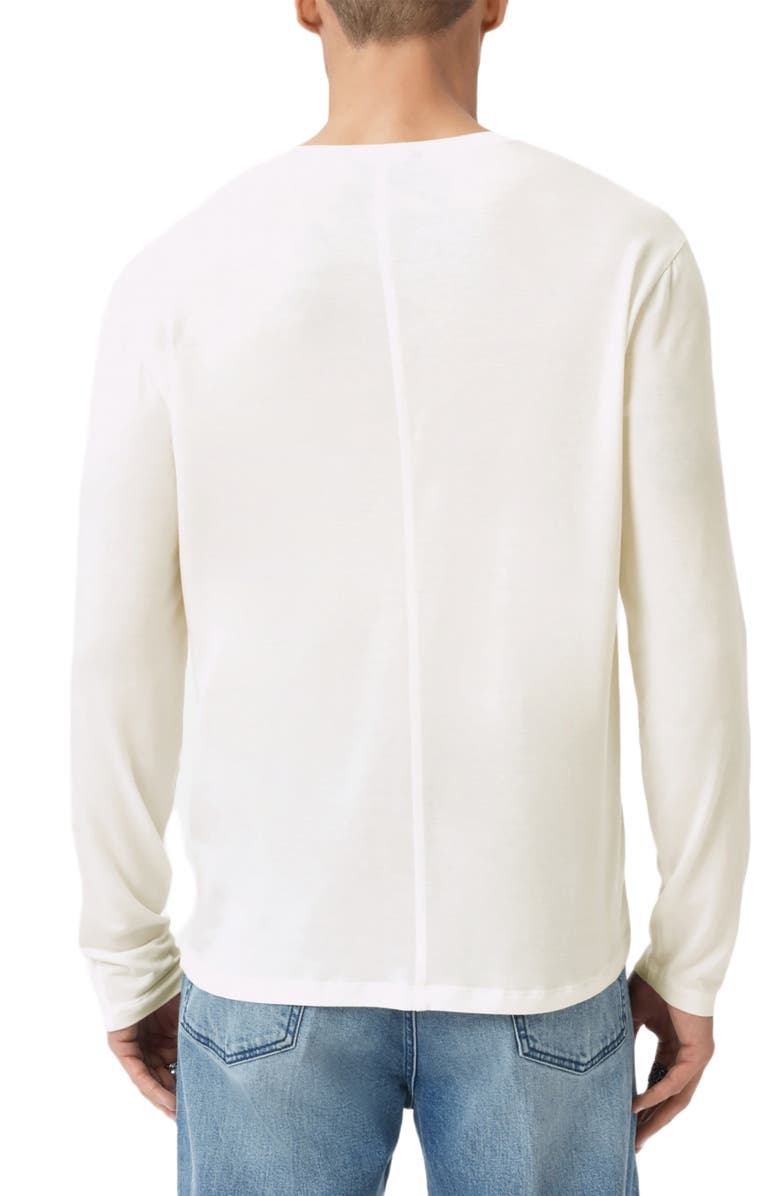 John Varvatos Clemente Lyocell & Wool Long Sleeve T-Shirt, Alternate, color, White