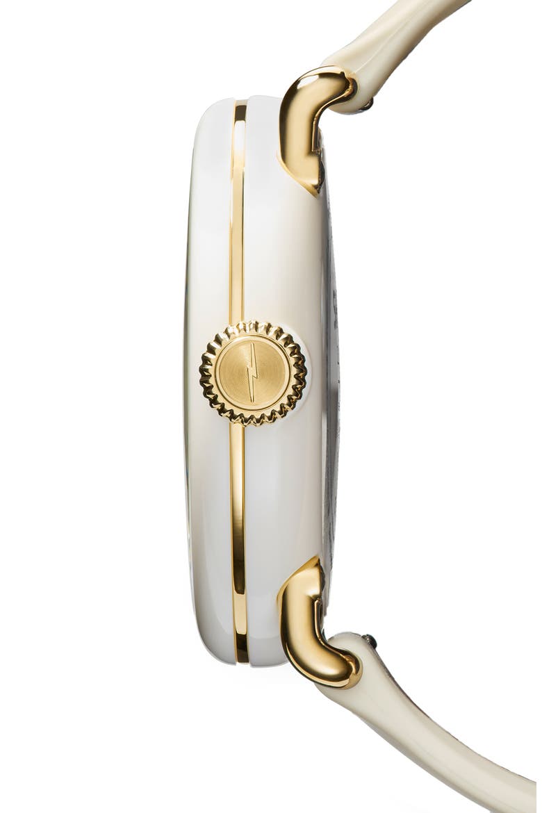 Detrola Au Gold Silicone Strap Watch, 43mm, Alternate, color, GOLD