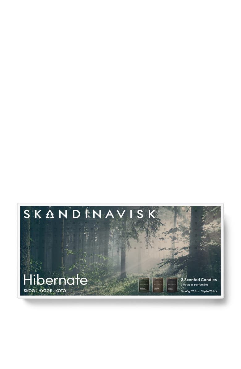 SKANDINAVISK HIBERNATE Mini Candle Giftset 65g x 3, Alternate, color, Green
