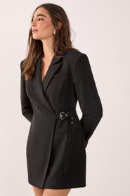 NASTY GAL Shoulder Pad Blazer Dress