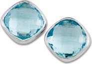 SAMUEL B. Sterling Silver Blue Topaz Stud Earrings