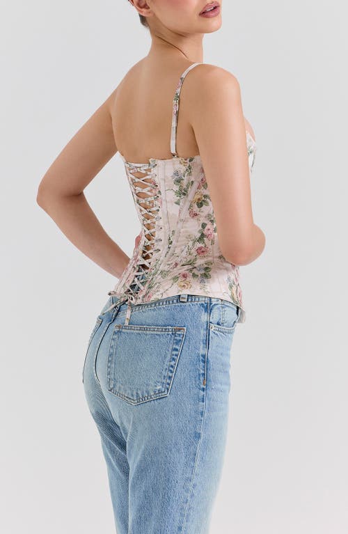 House Of Cb Cadie Stretch Cotton Corset Top