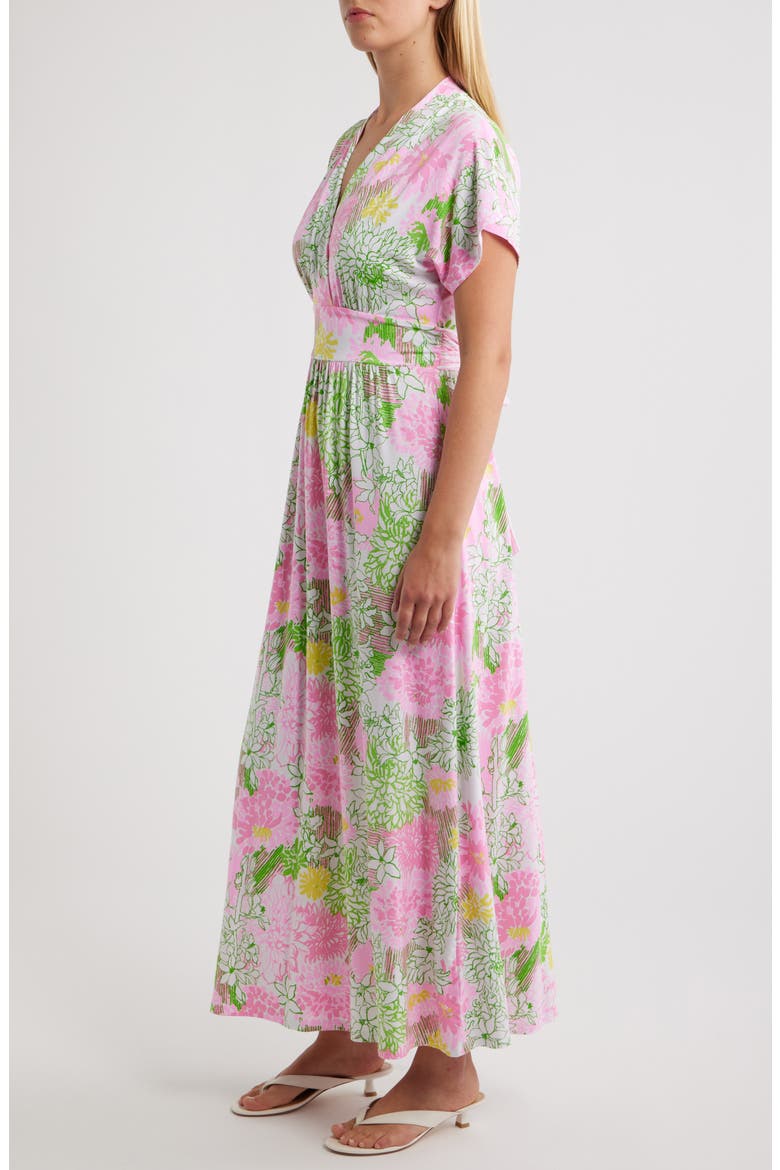 Keenan Floral Print Maxi Dress, Alternate, color, RESORT WHITE