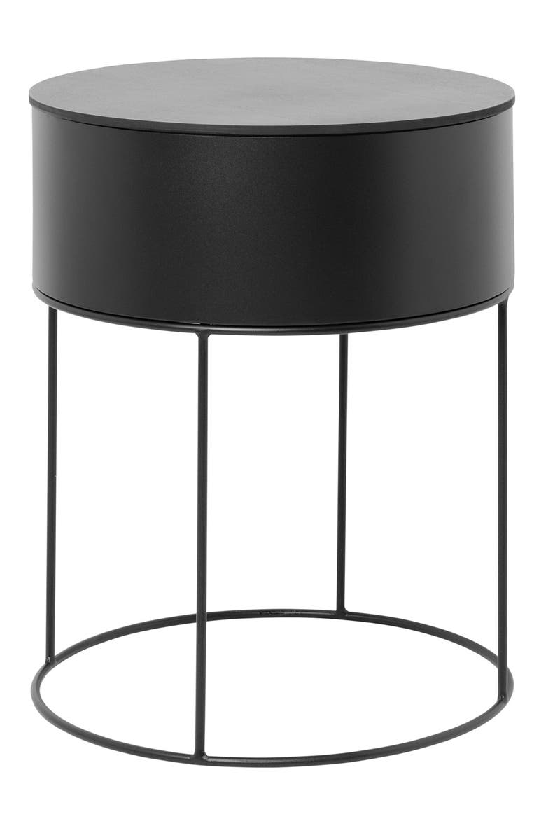 Round Plant Box, Main, color, BLACK
