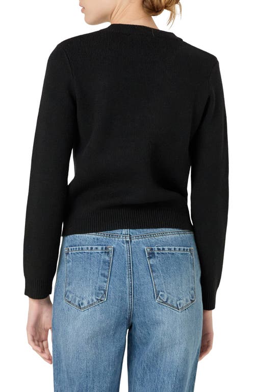 Endless Rose J'adore You Motif Sweater In Black