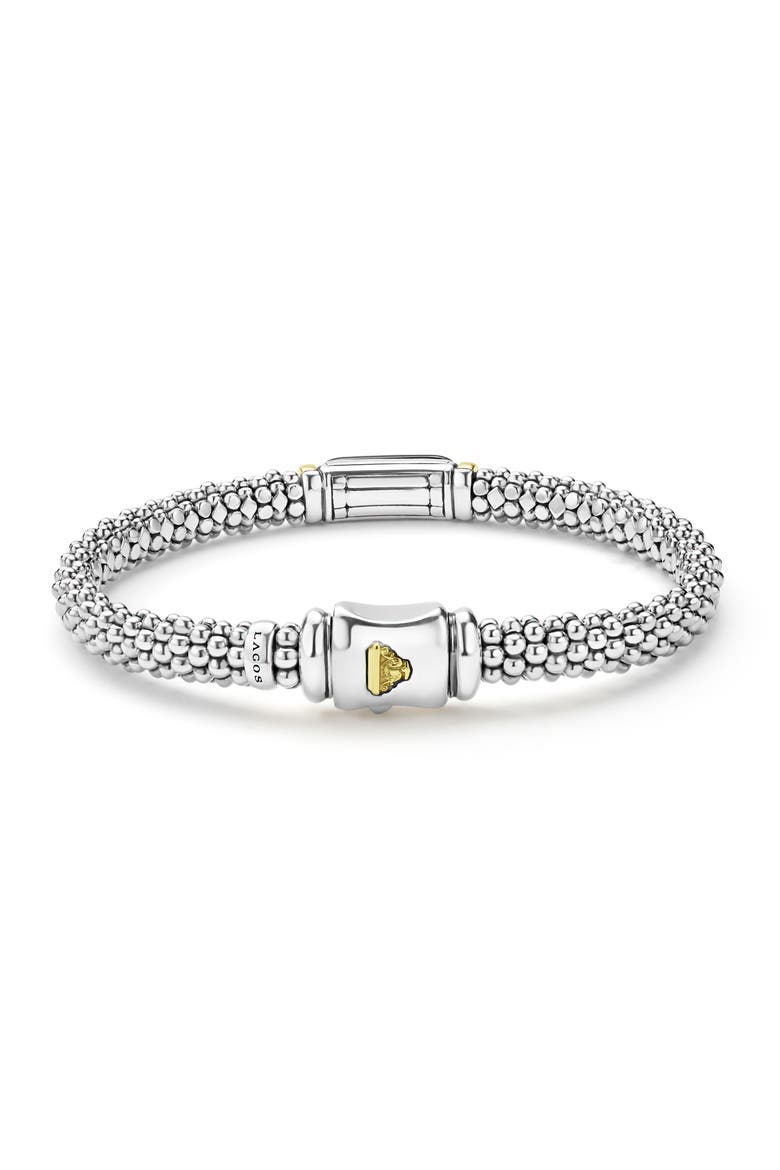 Two-Tone Black Ceramic Diamond Caviar Bracelet, Alternate, color, TWO TONE