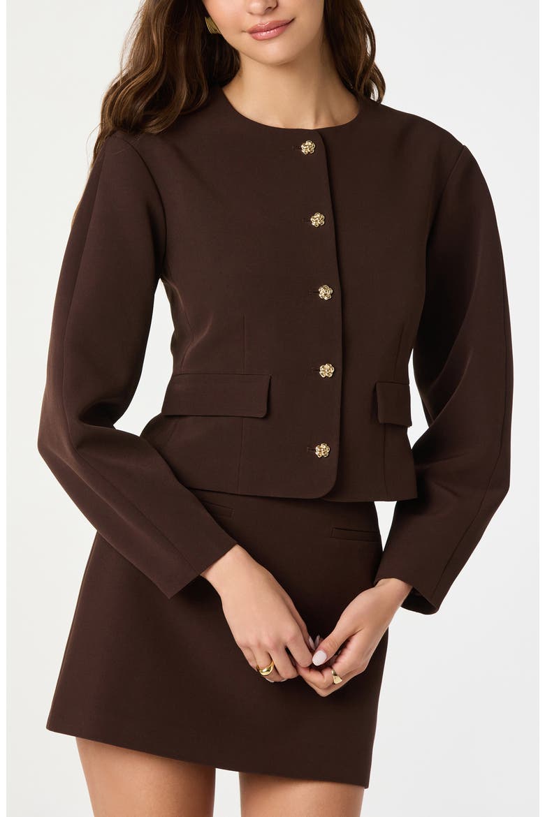 Mid Rise Miniskirt, Alternate, color, BROWN