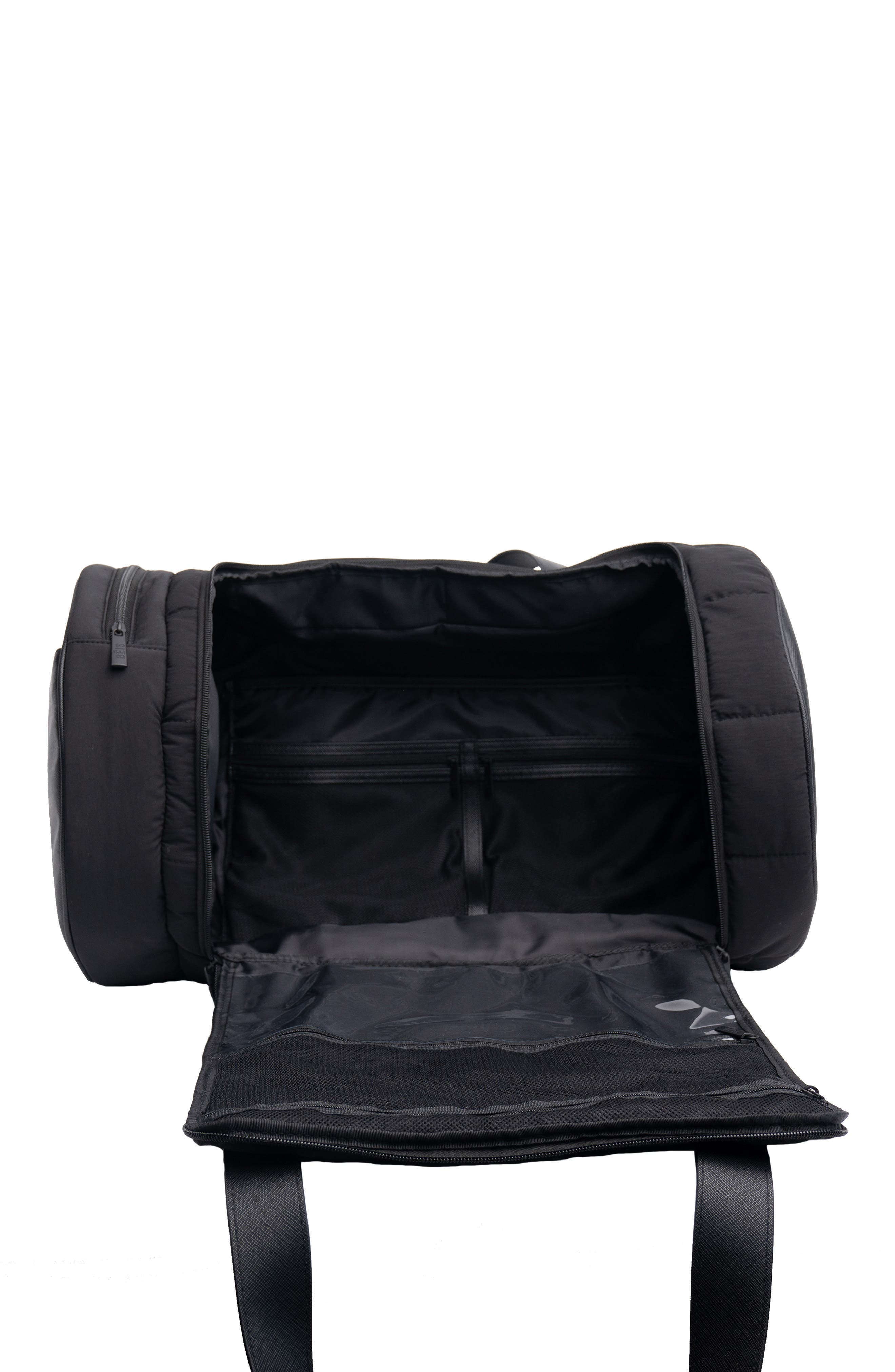 The Mini Duffle Bag, Alternate, color, BLACK