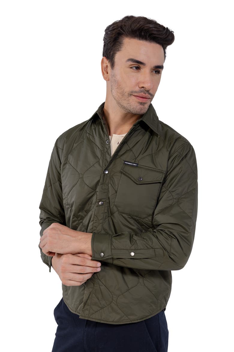 Quilted Shirt Jacket, Alternate, color, Olive