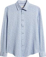 Bugatchi James OoohCotton® Abstract Floral Print Button-Up Shirt
