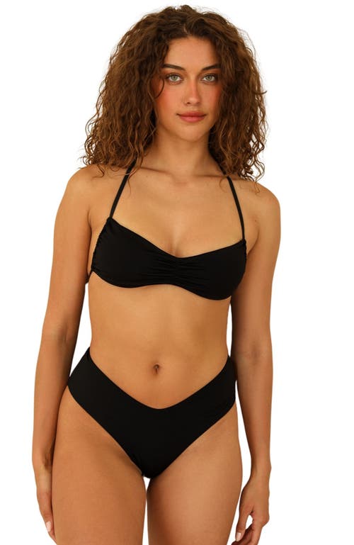 Dippin Daisys Christina Tie Bandeau Bikini Top in Black at Nordstrom, Size Medium