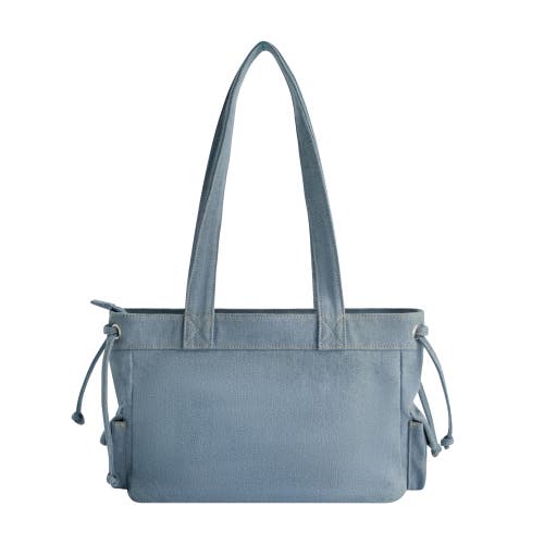 True Religion Multi-pocket Denim Tote In Blue