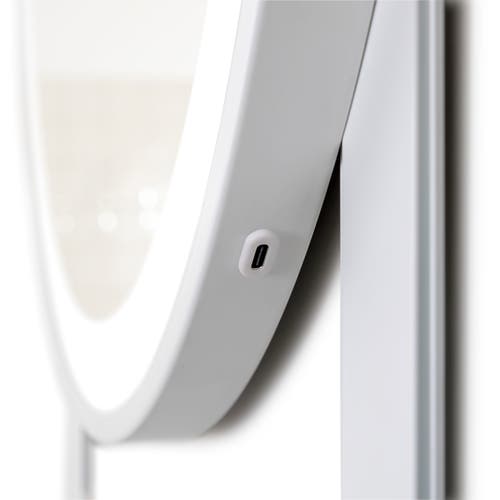 Zadro Over-the-door Led Lighted Mirror Styling Station In White