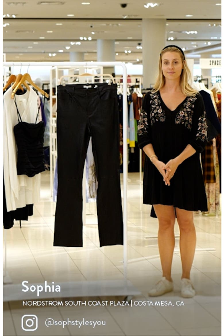 Stretch Bootcut Leather Pants video