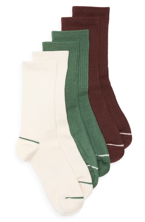 3-Pack Athleisure Crew Socks