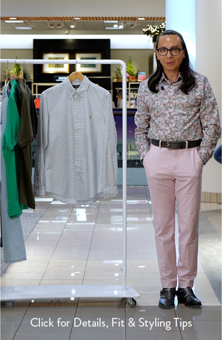 Classic Fit Check Button-Up Oxford Shirt, sales video thumbnail