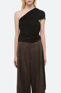 Helmut Lang Wind Convertible Asymmetric Cutout Jersey Top