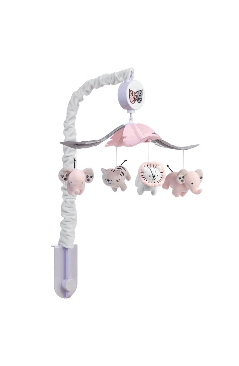 Lambs & Ivy Happy Jungle Musical Baby Crib Mobile Safari Animals Soother Toy, Alternate, color, Multicolor