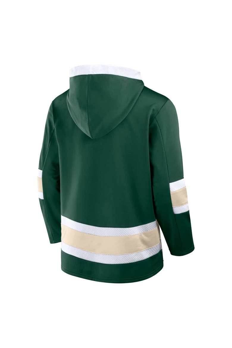 Men's Fanatics  Green Minnesota Wild Inside Line Fleece Pullover Hoodie, Alternate, color, Green
