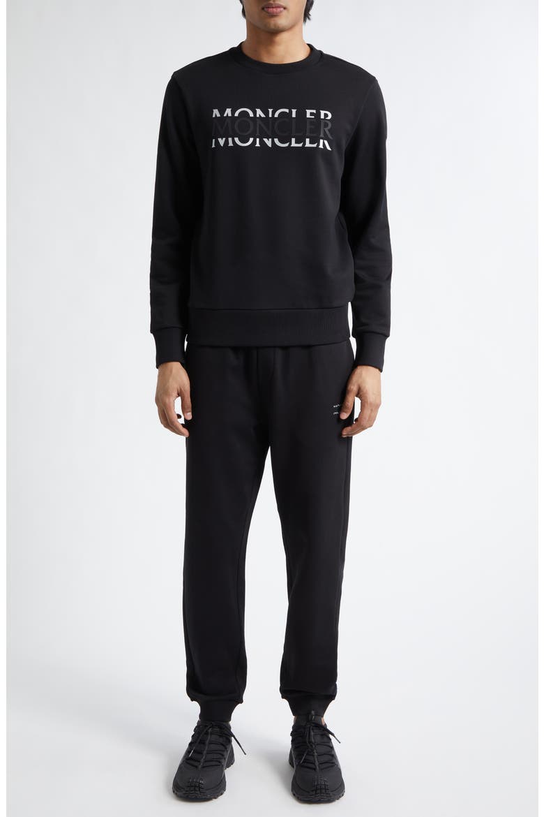 Logo Embroidered Sweatshirt, Alternate, color, BLACK