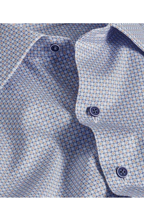 DAVID DONAHUE DAVID DONAHUE MICRO PRINT SHORT SLEEVE SHIRT