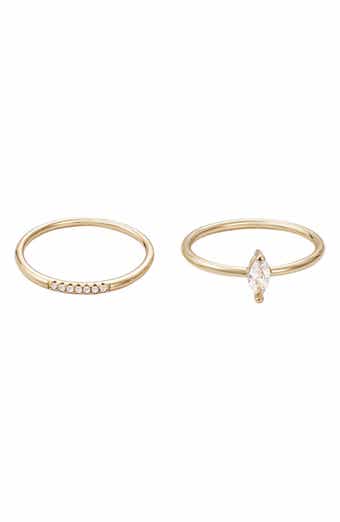 Adornia Set of 2 CZ Rings