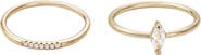 Adornia Set of 2 CZ Rings
