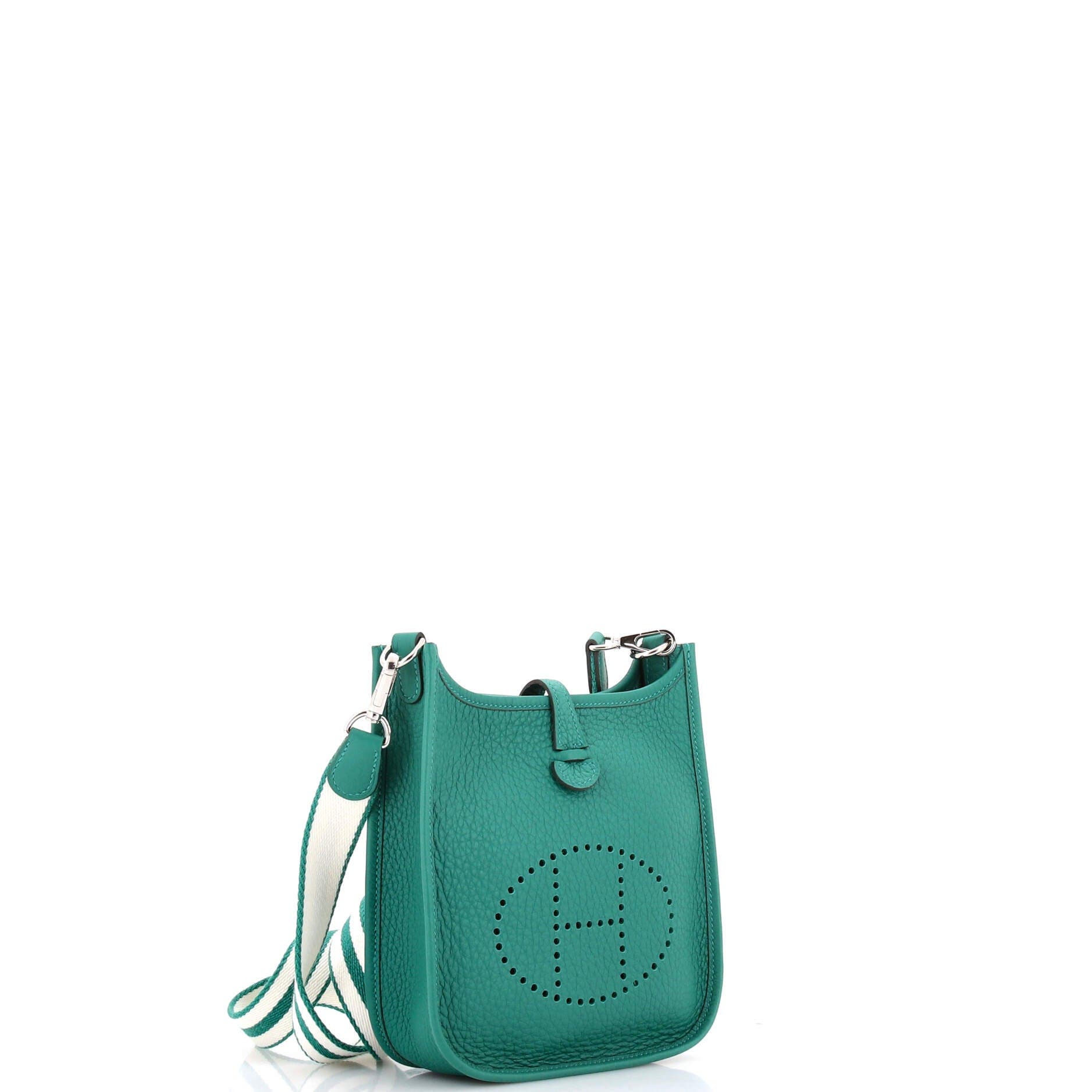 Pre-Owned Hermes Evelyne Bag Gen III Clemence TPM, Alternate, color, Vert Vertigo